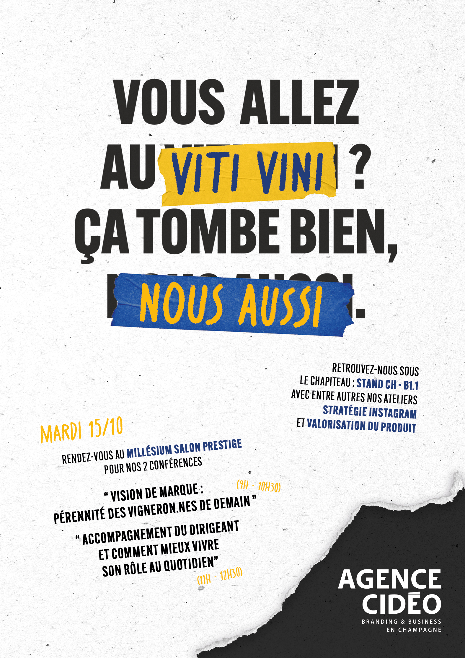 Affiche Salon Viti Vini 2024 - Agence Cidéo